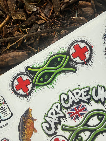 Limited Edition Carp Care UK Sticker Sheet
