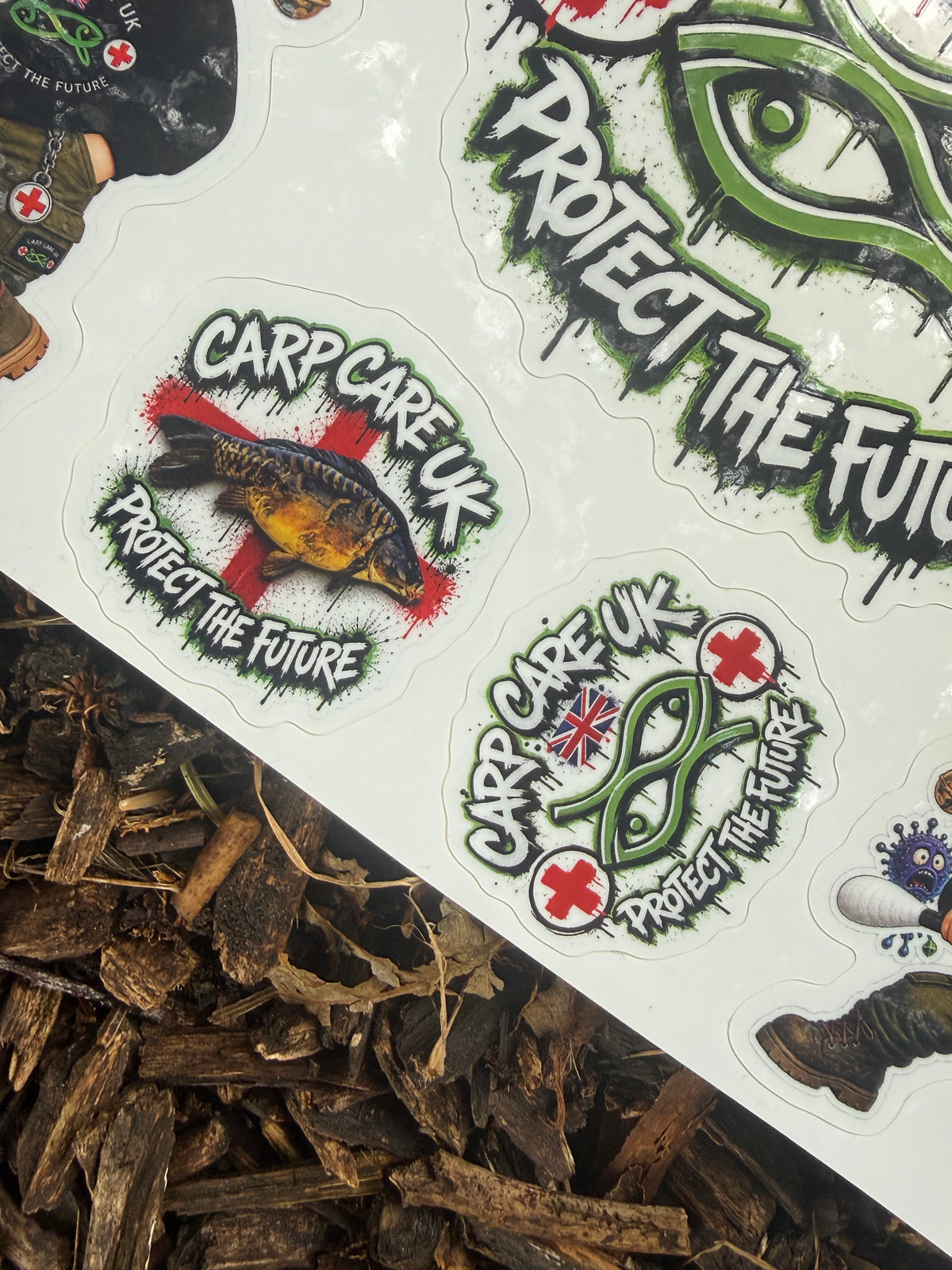 Limited Edition Carp Care UK Sticker Sheet