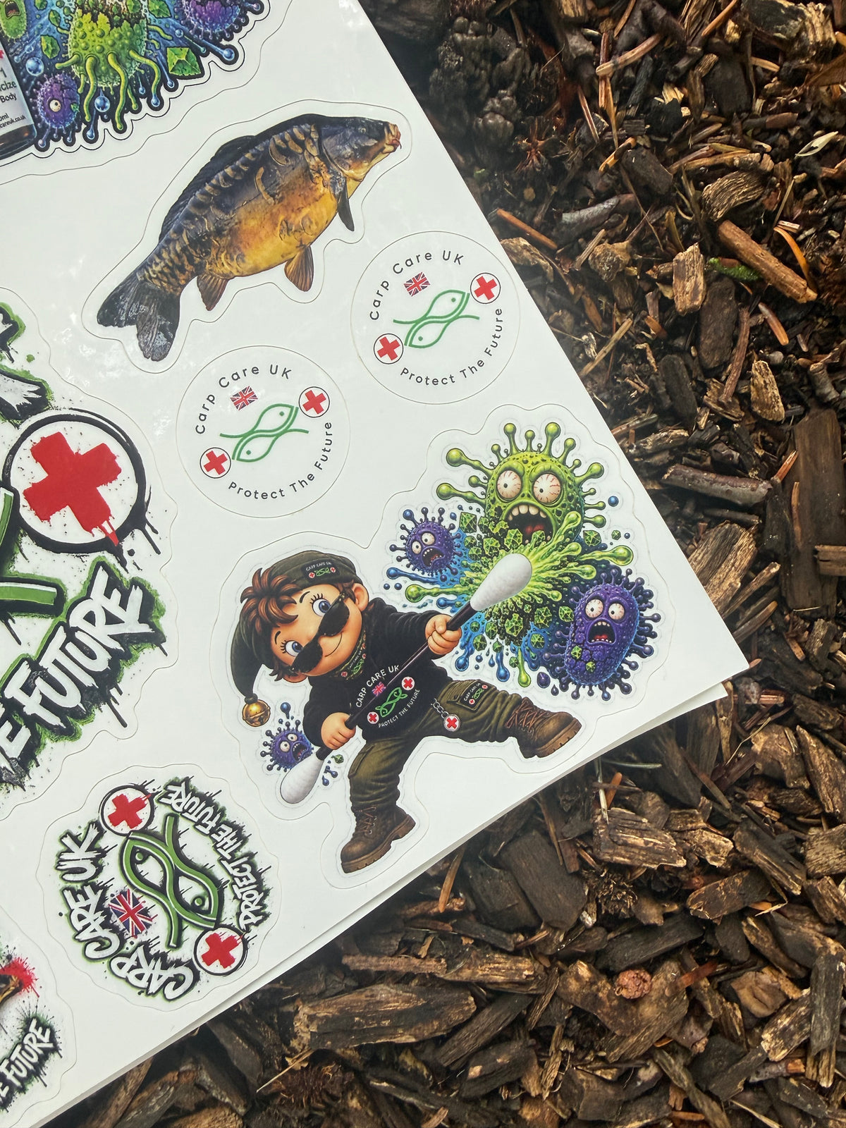 Limited Edition Carp Care UK Sticker Sheet