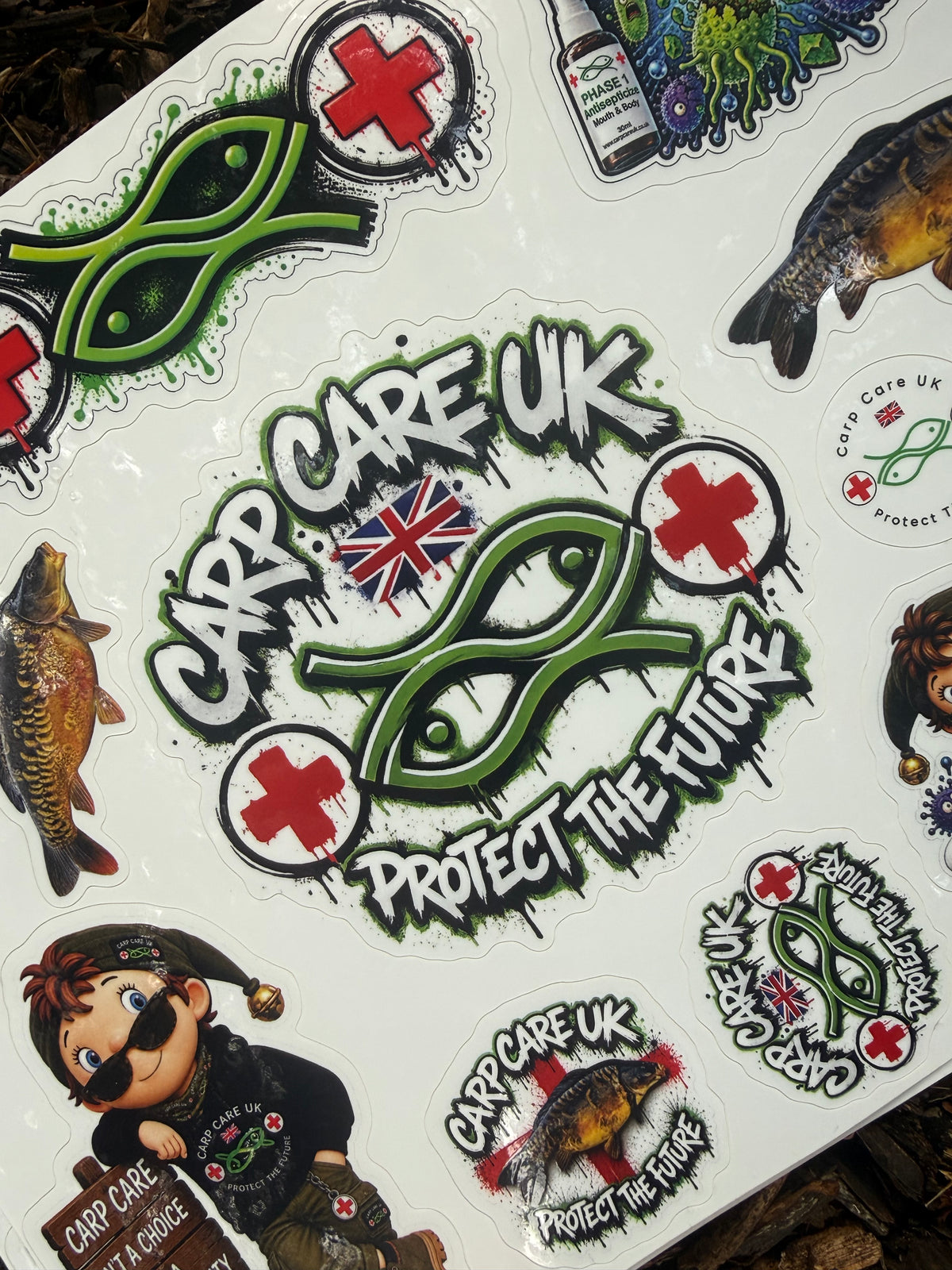 Limited Edition Carp Care UK Sticker Sheet